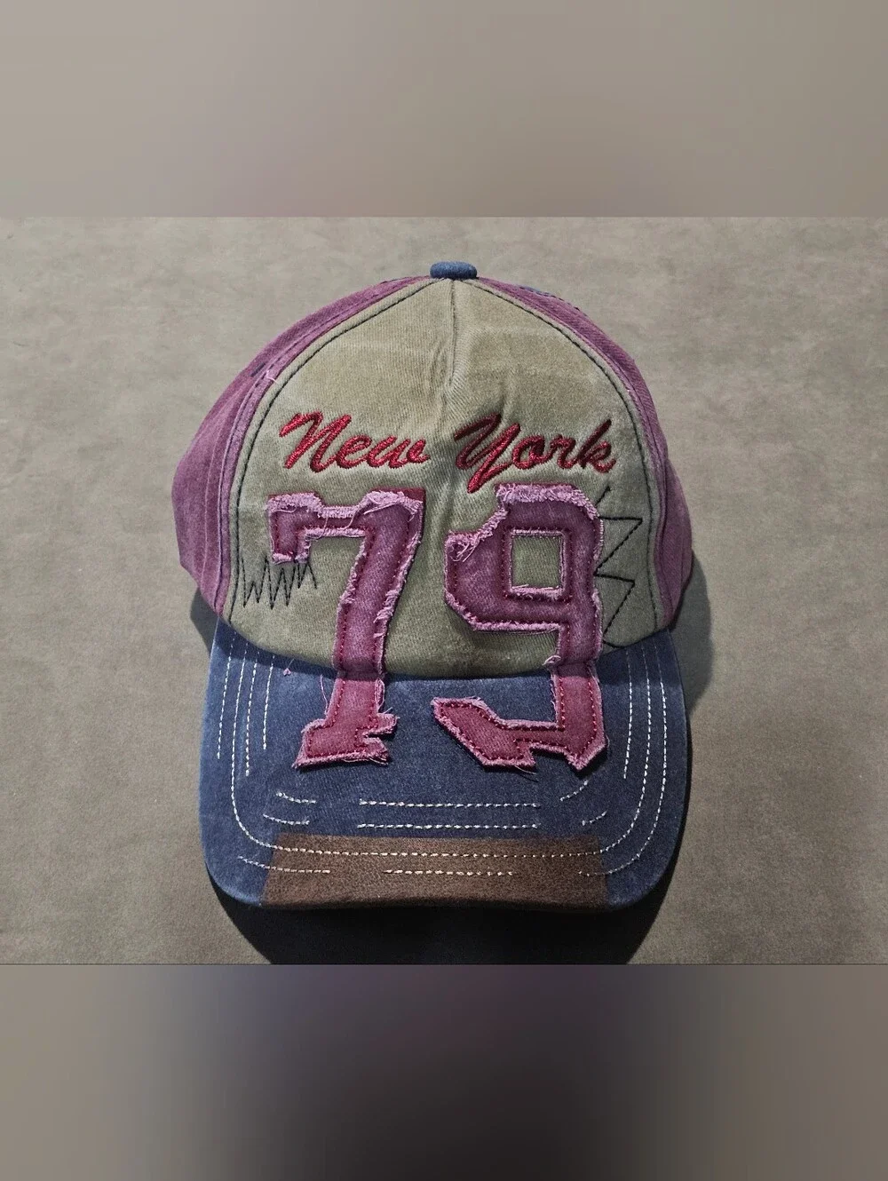 Vintage Hat For Men & Women - Adjustable Embroidered Pink, Blue, Olive
